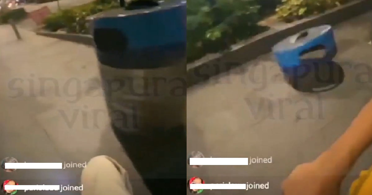 YPS CYCLING AT ORCHARD, PUNCH DUSTBIN AND FLEES: “THEY CAN’T SEE MY FACE!”