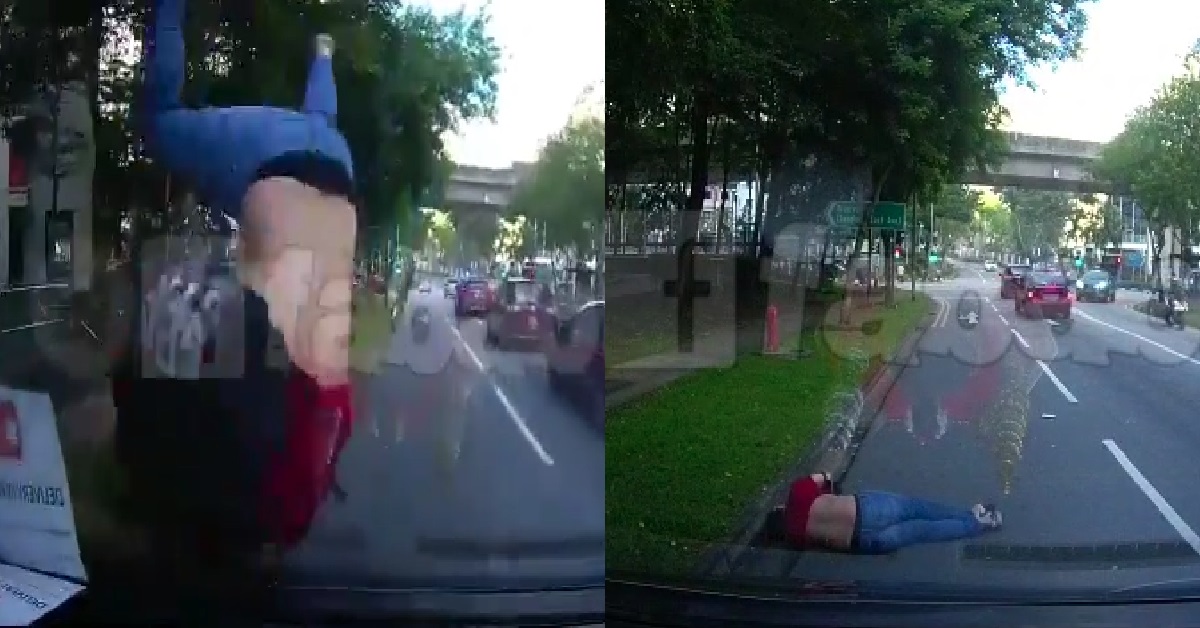 GUY JAYWALKING, KENA BANG & SENT FLYING 360 DEGREES