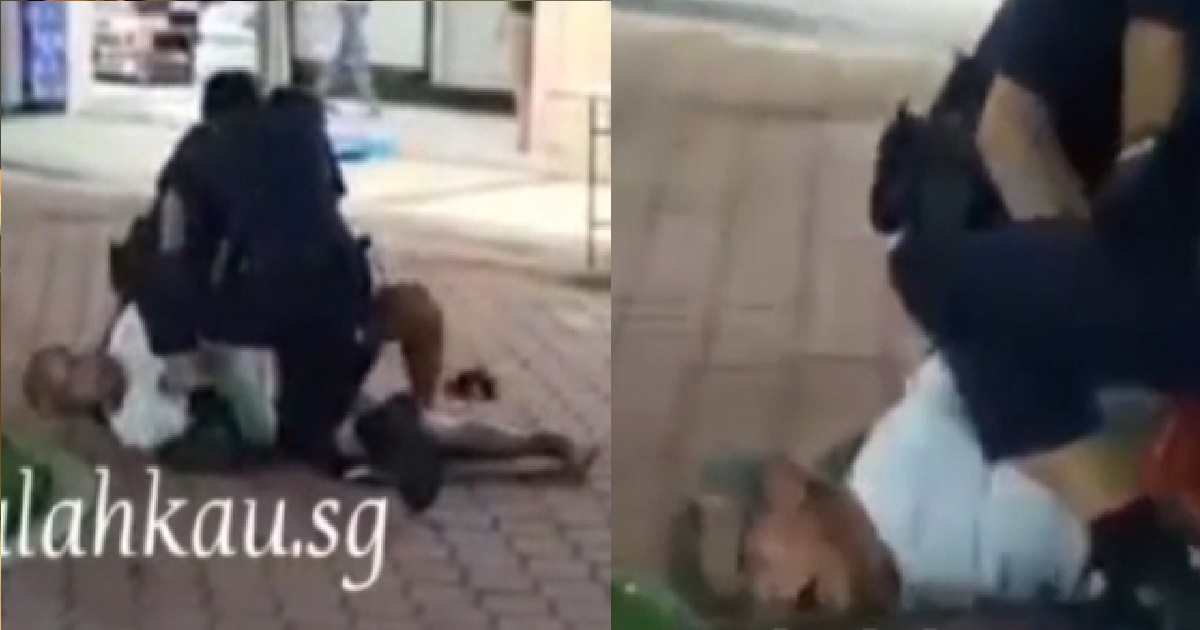 UNCLE NEVER WEAR MASK, KENA PINNED DOWN AND ARRESTED: “HELP, TOLONG TOLONG!”