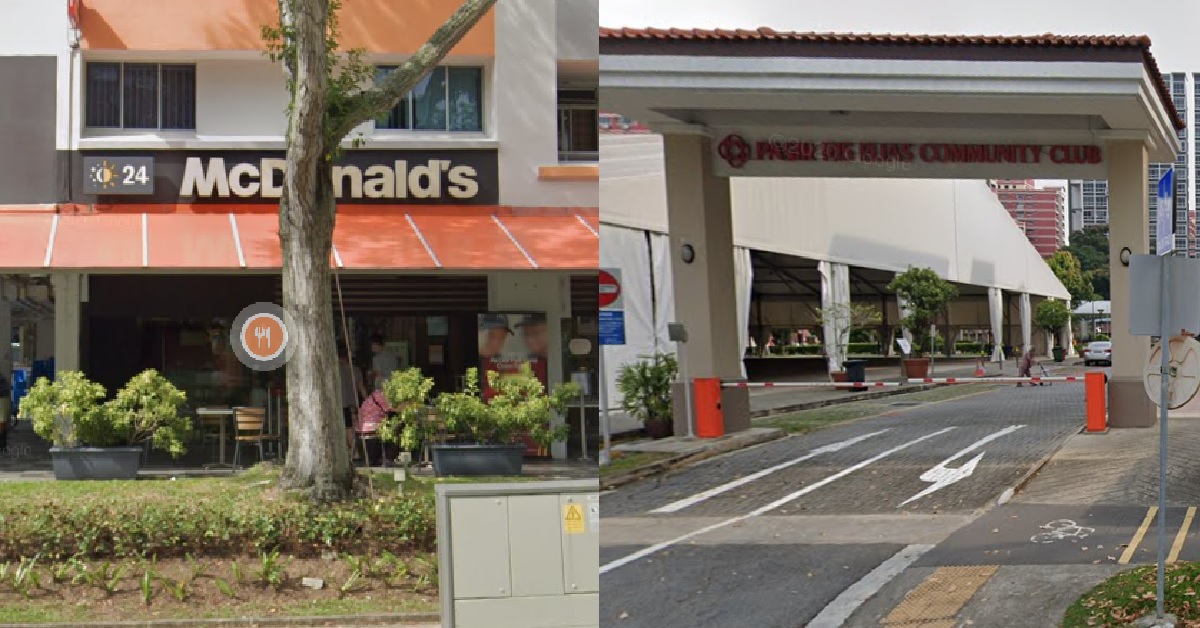 MCDONALD’S AT PASIR RIS ELIAS CC AND BEDOK RESERVOIR CLOSED