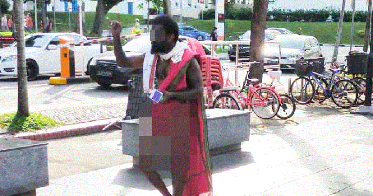 MAN ARRESTED FOR EXPOSING HIMSELF. TAKE OFF SARONG SHOW KKJ & STARTS FIRE