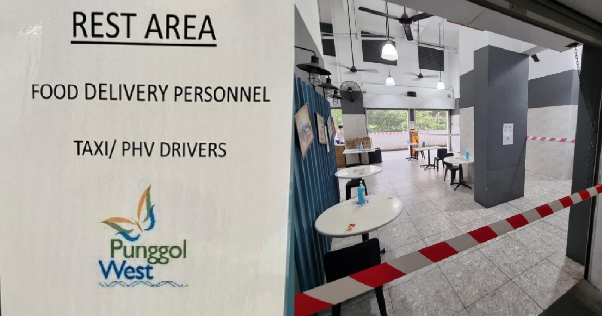 REST AREA FOR DRIVERS/RIDERS TO REST & MAKAN, TO BE REMOVED TO PREVENT “MISUSE”