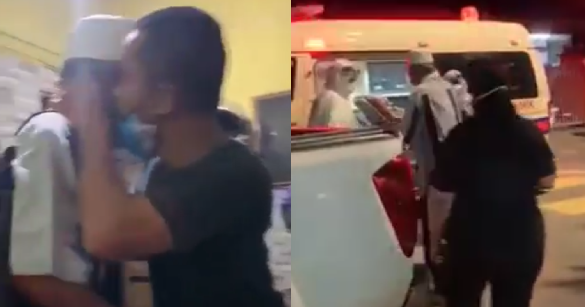M’SIAN FAMILY BIDS DAD GOODBYE BY KISSING HIM BEFORE QUARANTINE