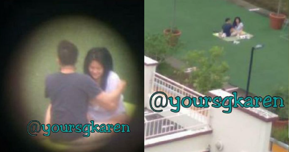 YP COUPLE HAVE ROMANTIC TOUCHY PICNIC W/O MASK ON CARPARK ROOF GARDEN
