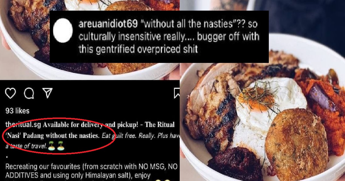 CAFE SELLING THEIR NASI PADANG, SAYS IT COMES “WITHOUT THE NASTIES”
