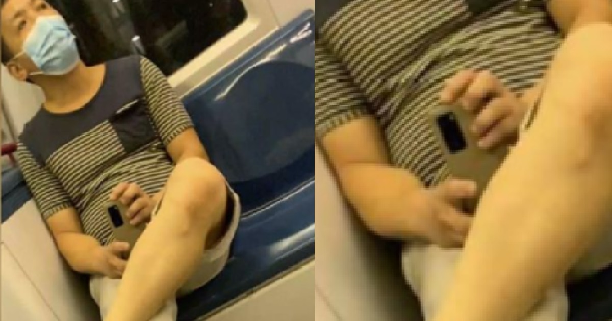UNCLE ALLEGEDLY TAKING PICTURE OF XMM SECRETLY INSIDE LRT