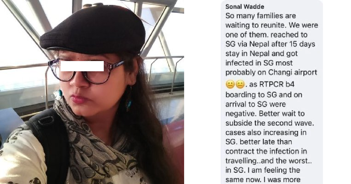 SOUTH ASIAN WOMAN SAY INDIA SAFER THAN SG. BLAME US FOR HER COVID INFECTION
