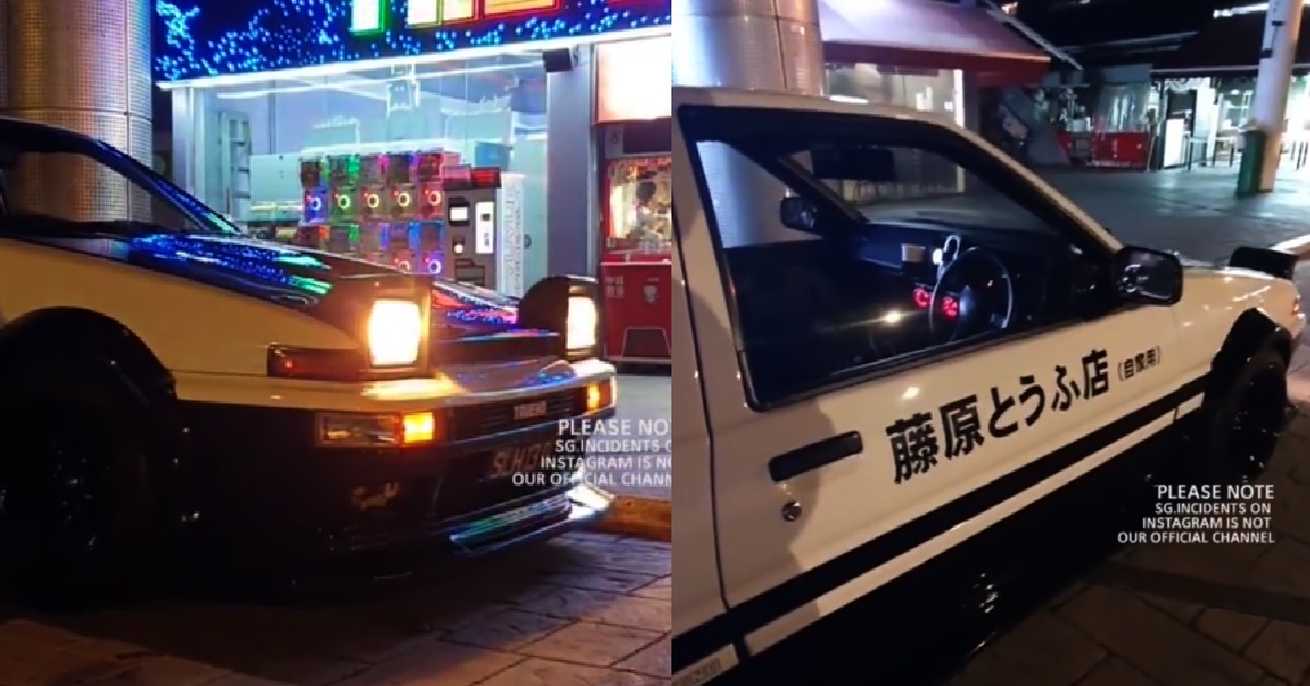 LEGENDARY TOYOTA AE86 FROM INITIAL-D SEEN IN SINGAPORE