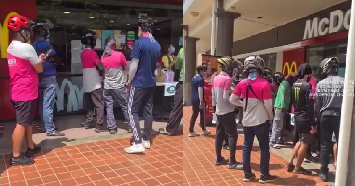 S’PORE’S MCDONALD’S OUTLETS CROWDED WITH DELIVERY RIDERS FOR BTS MEALS