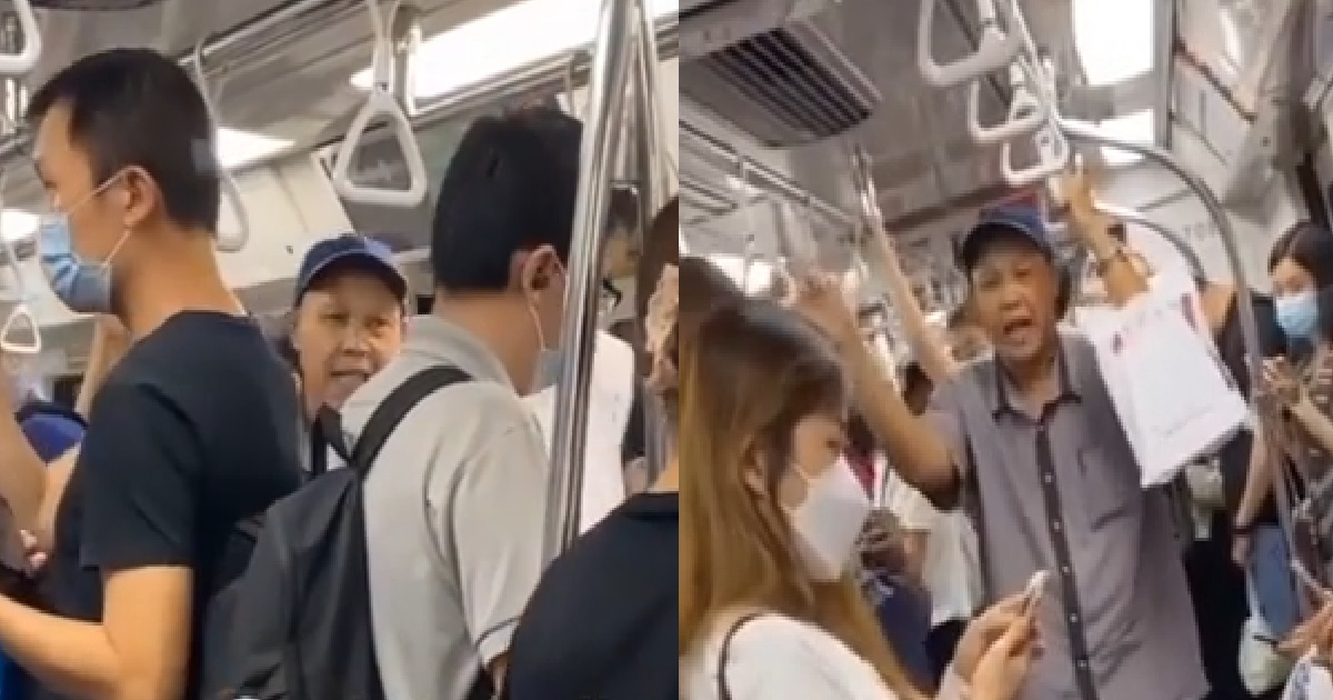 UNCLE GIVING SPEECH INSIDE MRT, SAYS LEADERS ARE “MONKEYING AROUND”