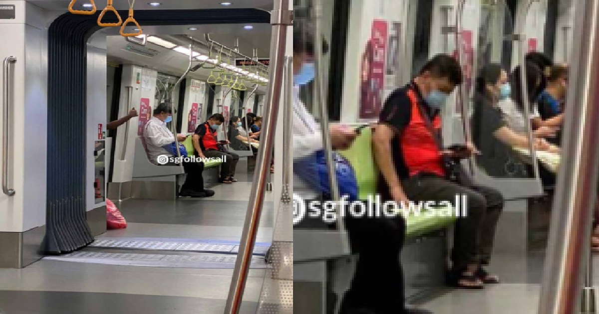 MAN STARING AT XMM INSIDE MRT AND STARTS RUBBING HIMSELF