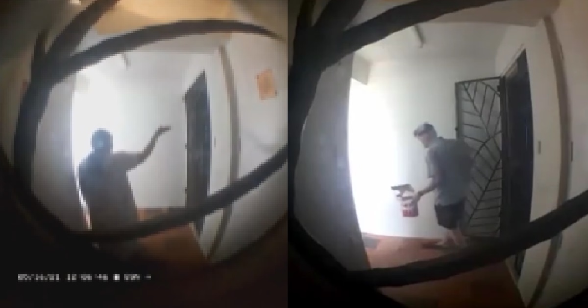 RESIDENT ALLEGEDLY THREW USED MASKS AT NEIGHBOUR, GETS AGGRESSIVE