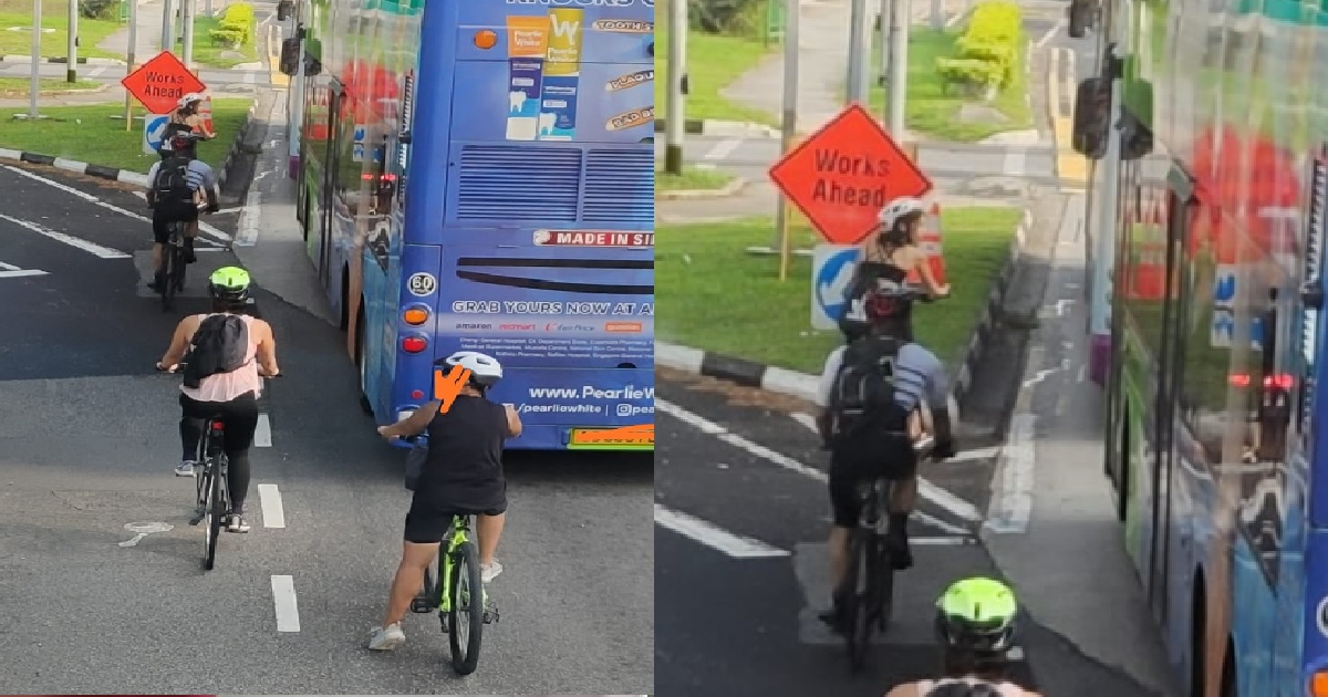 CYCLISTS SEEN “SQUEEZING” INTO BLIND SPOTS OF BUSES, NETIZEN URGES CAUTION
