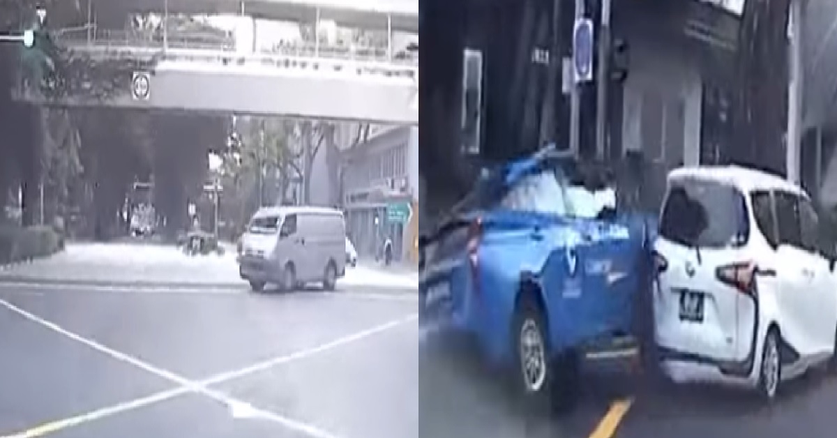 RECKLESS VAN DRIVER MAKE ILLEGAL U-TURN CAUSING ACCIDENT AT BEACH ROAD