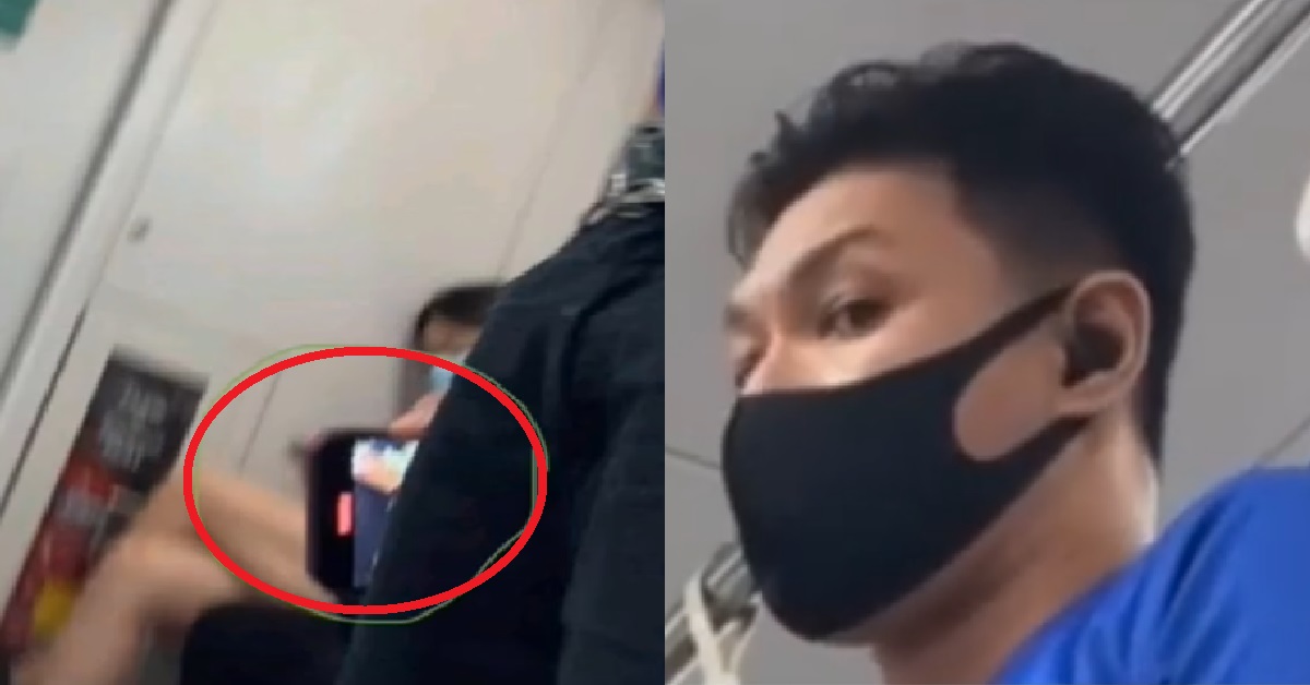 PERVERT SECRETLY FILMING GIRL INSIDE MRT, CAUGHT BY HER BOYFRIEND