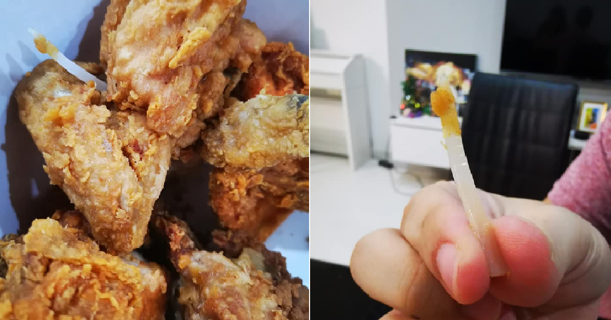 CUSTOMER ALLEGEDLY FOUND A CABLE TIE IN JOLIBEE CHICKEN FROM CHANGI CITY POINT