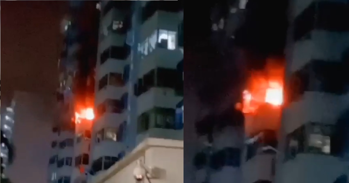 HUGE FIRE AT NORTH BRIDGE ROAD, 5 PEOPLE TAKEN TO HOSPITAL