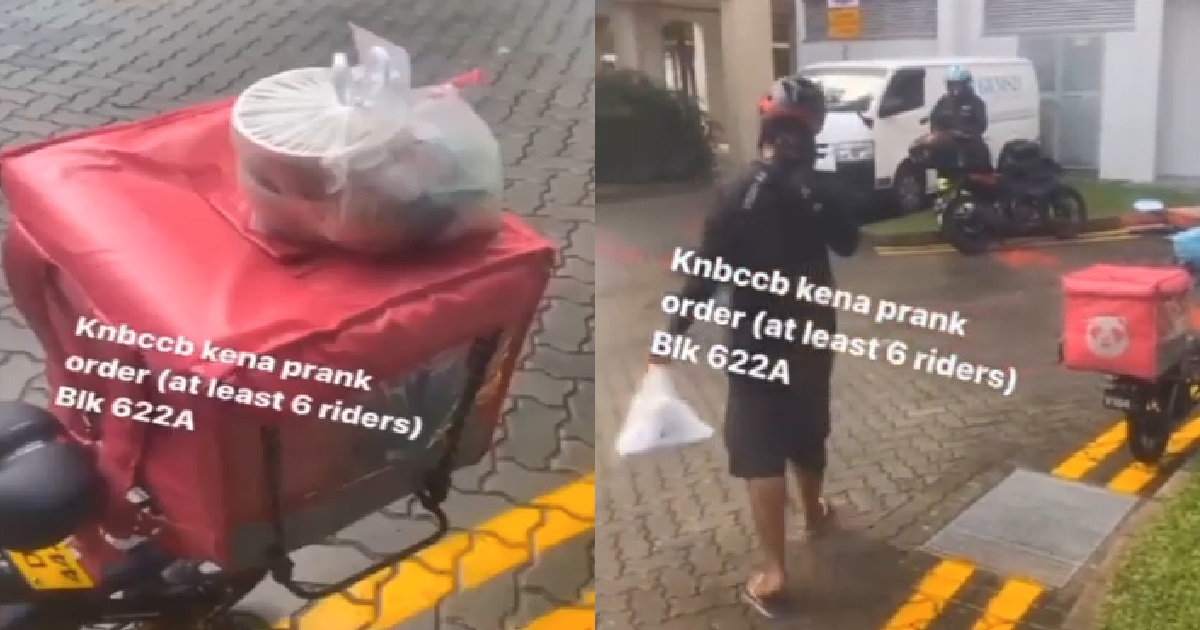 FOODPANDA RIDERS PRANKED AGAIN, DELIVER FOOD TO UNIT BUT RESIDENT NVR ORDER