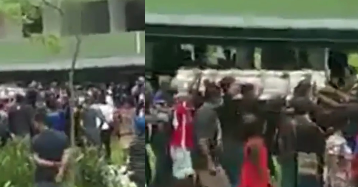 GANG MEMBERS AT BOON LAY SHOUT GANG CHEER FOR FUNERAL