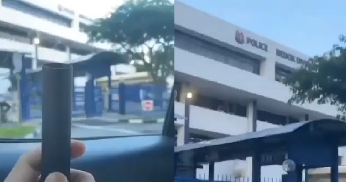 YOUNG PUNK CHALLENGE POLICE, HOLD VAPE OUTSIDE POLICE STATION