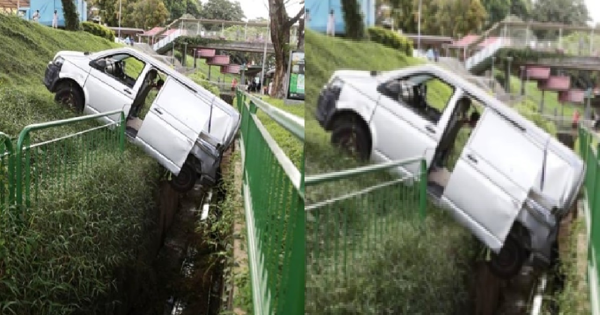 13 Y.O GIRL ALLEGEDLY DROVE A VAN AND REVERSED IT INTO LONGKANG