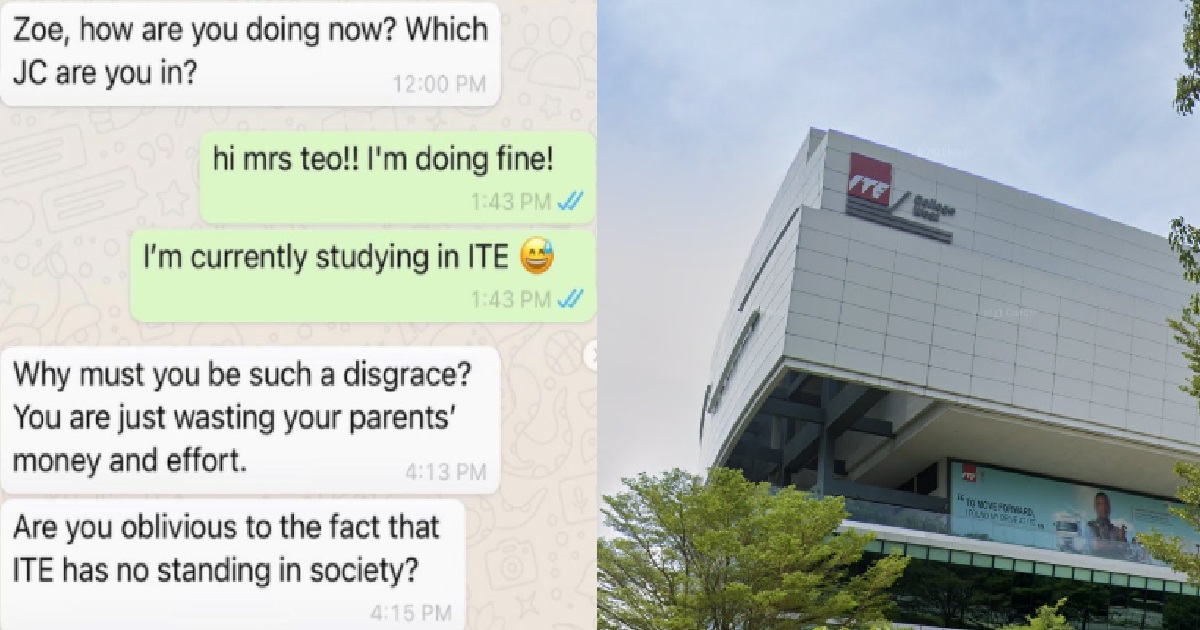 GIRL STUDYING IN ITE, EX-TUTOR TELLS HER: “WHY MUST YOU BE SUCH A DISGRACE?”