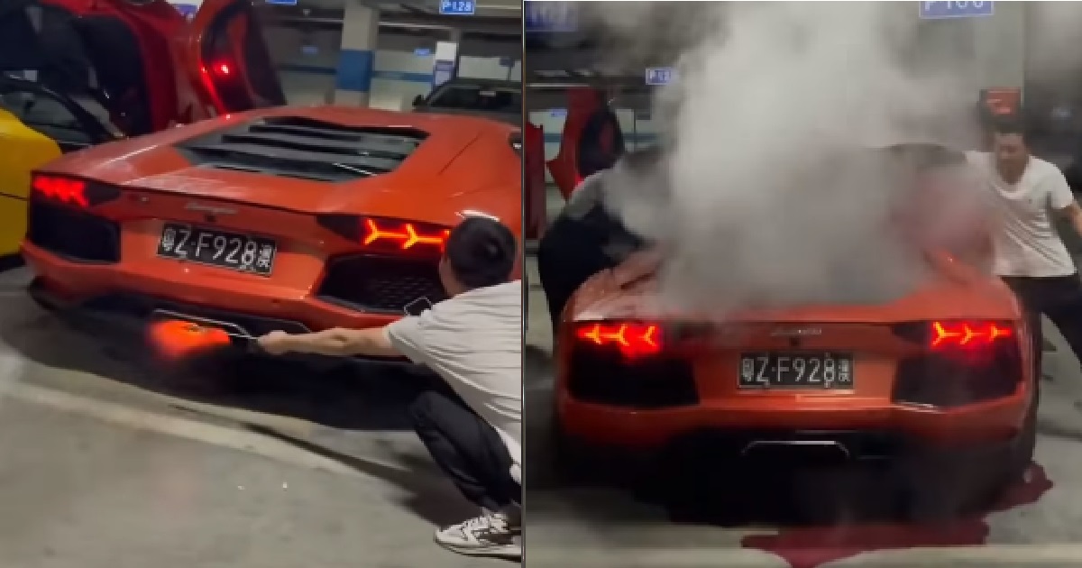 GUY USE HIS LAMBO’S EXHAUST TO BBQ MEAT, CAR OVERHEATS, NEED $100K WORTH REPAIRS