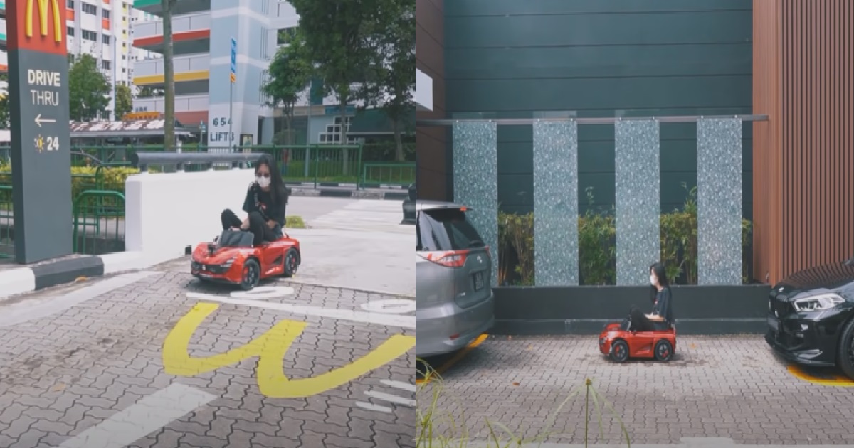 XMM ORDER FOOD FROM MCDONALD’S DRIVE-THRU IN TOY CAR