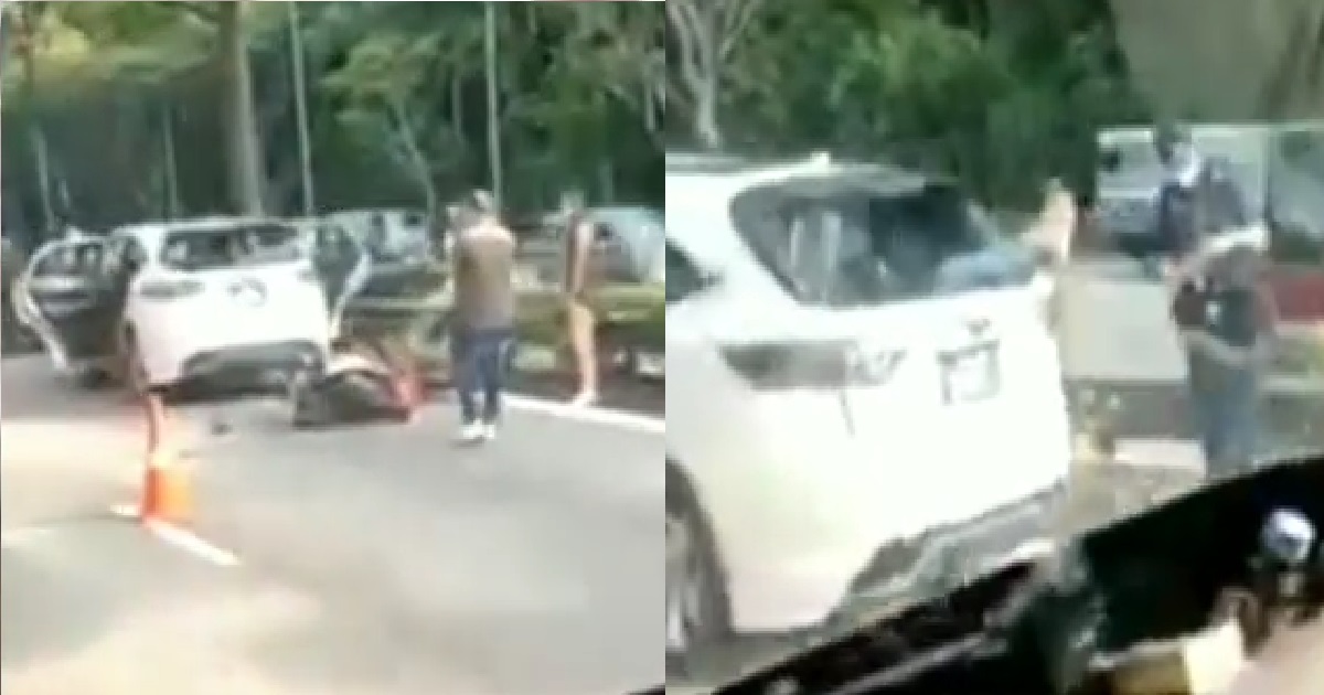 MOTORCYCLIST CRASHED AND HURLED THROUGH CAR WINDOW IN ACCIDENT