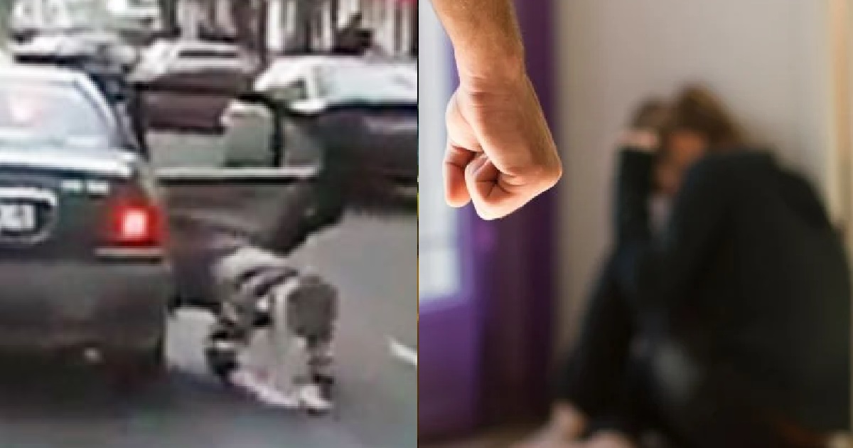 WOMAN PUSHED OUT OF MOVING VAN, PUNCHED IN FACE BY EX-BF