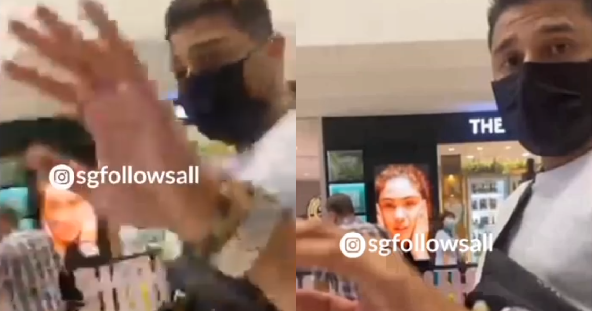 MAN CAUGHT IN THE ACT FOR ALLEGEDLY FILMING LADY. RAN AWAY WHEN POLICE CALLED