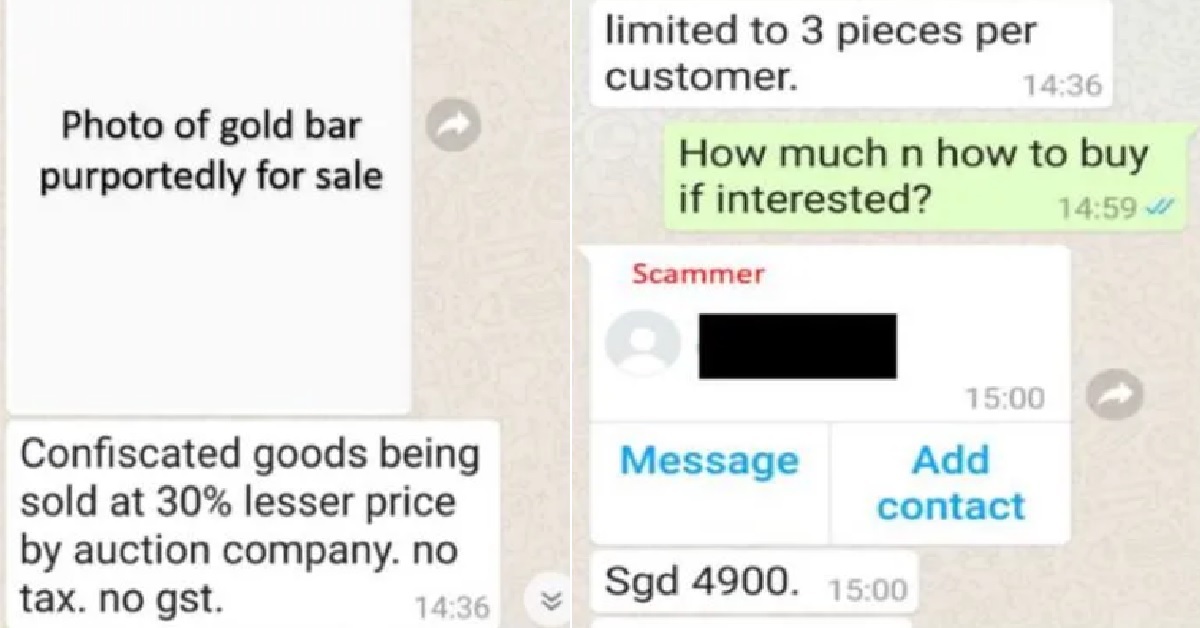 SCAMMERS CHEAT PEOPLE MONEY BY OFFERING GOLD AT DISCOUNT