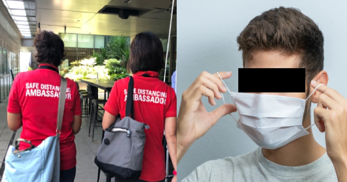 MAN PULLS DOWN OWN MASK AND ASK SDA TO CATCH HIM, THEN RUN AWAY