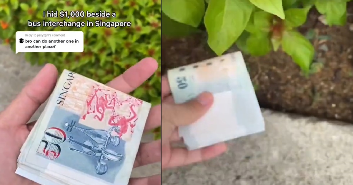 S’PORE TIKTOKER HIDES $1,000 AT TAMPINES BUS INTERCHANGE
