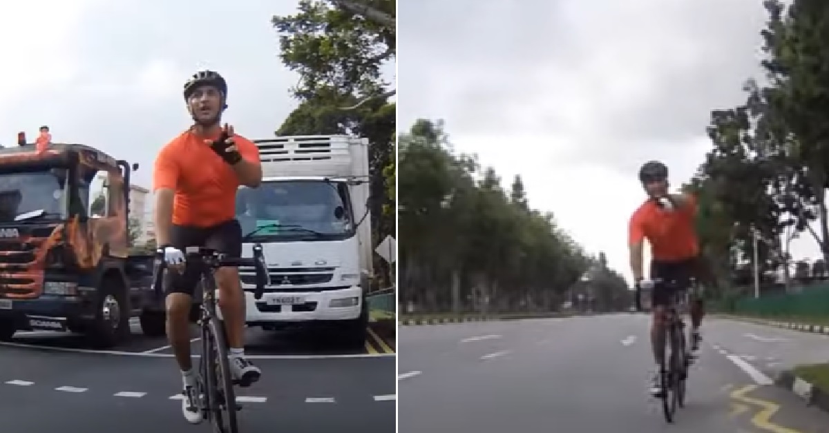 CYCLIST BEATS RED LIGHT, IGNORES WHEN TOLD TO OBEY TRAFFIC RULES