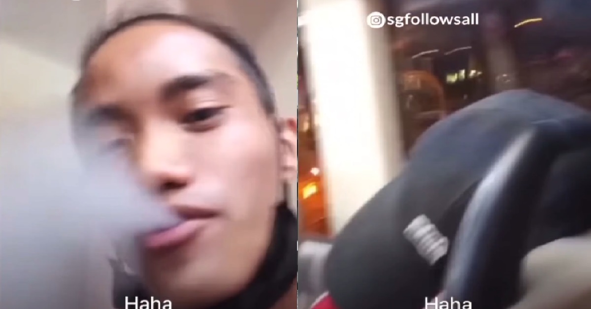 YP VAPING INSIDE BUS TO SHOW PEOPLE HE IS A REBEL
