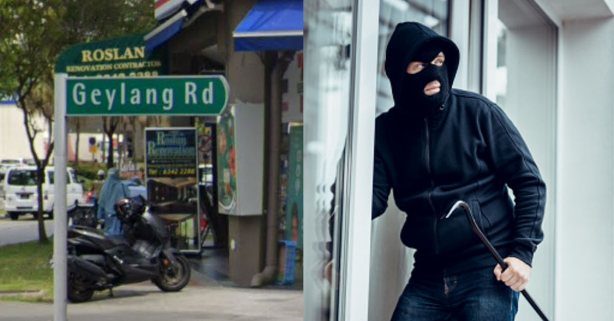 26 Y.O BREAKS INTO MINI MART AT GEYLANG TO STEAL CASH NAD CIGARETTES