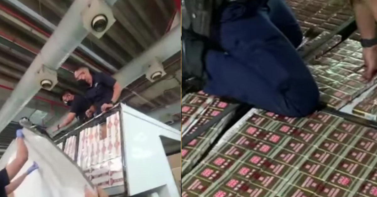 ICA UNCOVERS OVER 843 CARTONS OF CONTRABAND CIGS, WATCH THEM IN ACTION