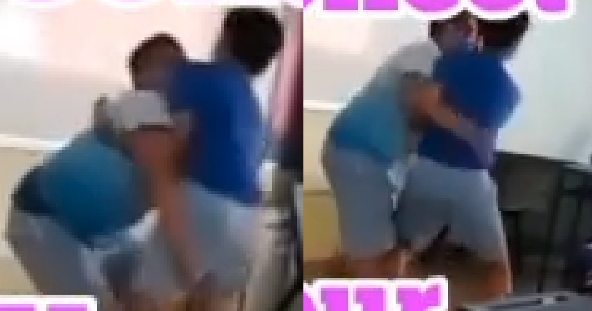 YP FIGHTING INSIDE CLASS BY SQUEEZING EACH OTHER BACKSIDE
