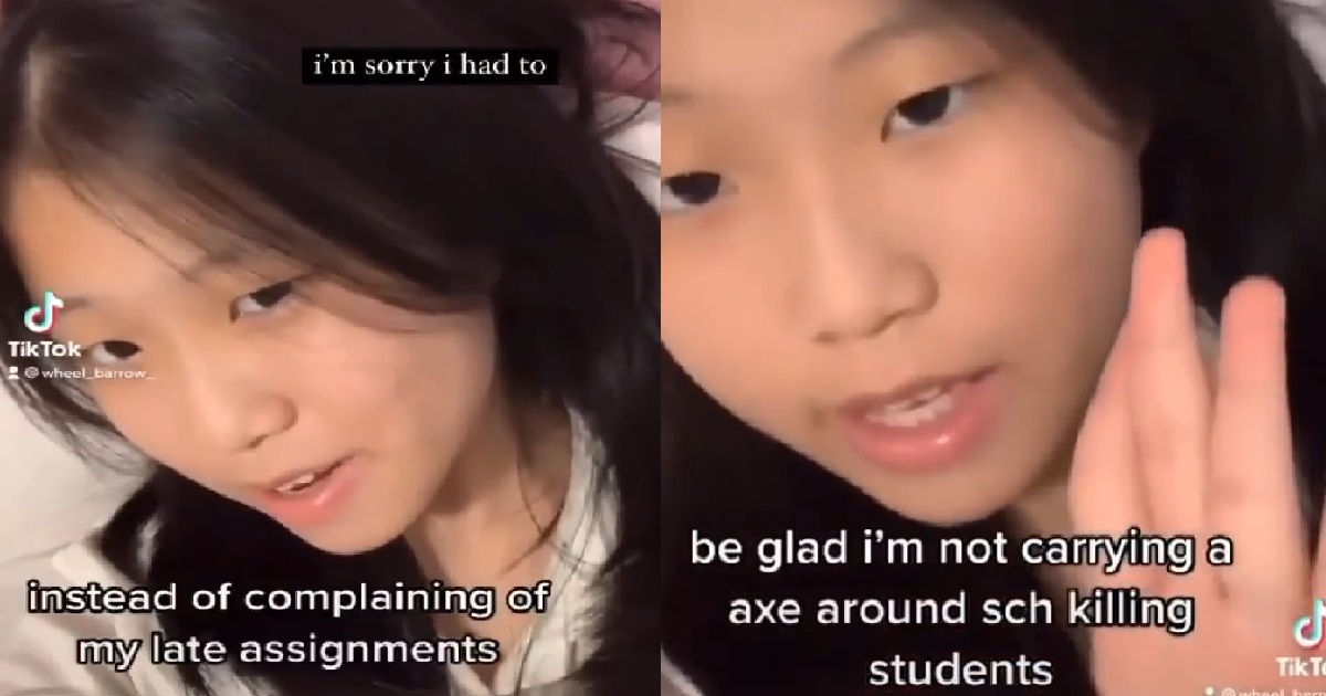 XMM SAYS: “BE GLAD I’M NOT CARRYING AN AXE AROUND SCH KILLING STUDENTS”