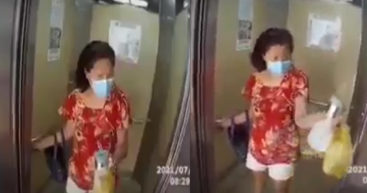 STUCK UP AUNTIE REFUSE TO SHARE LIFT WITH DELIVERY RIDER