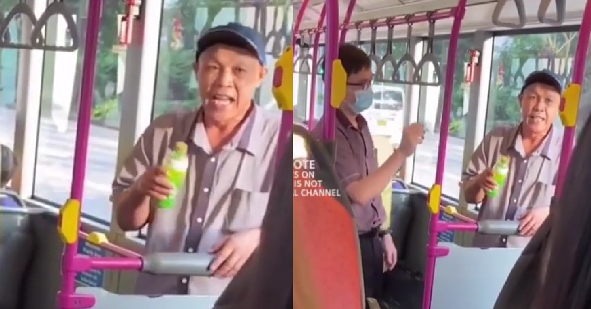 UNCLE GIVING SPEECH INSIDE BUS, SAYS “S’PORE POLICE IS CORRUPTED”