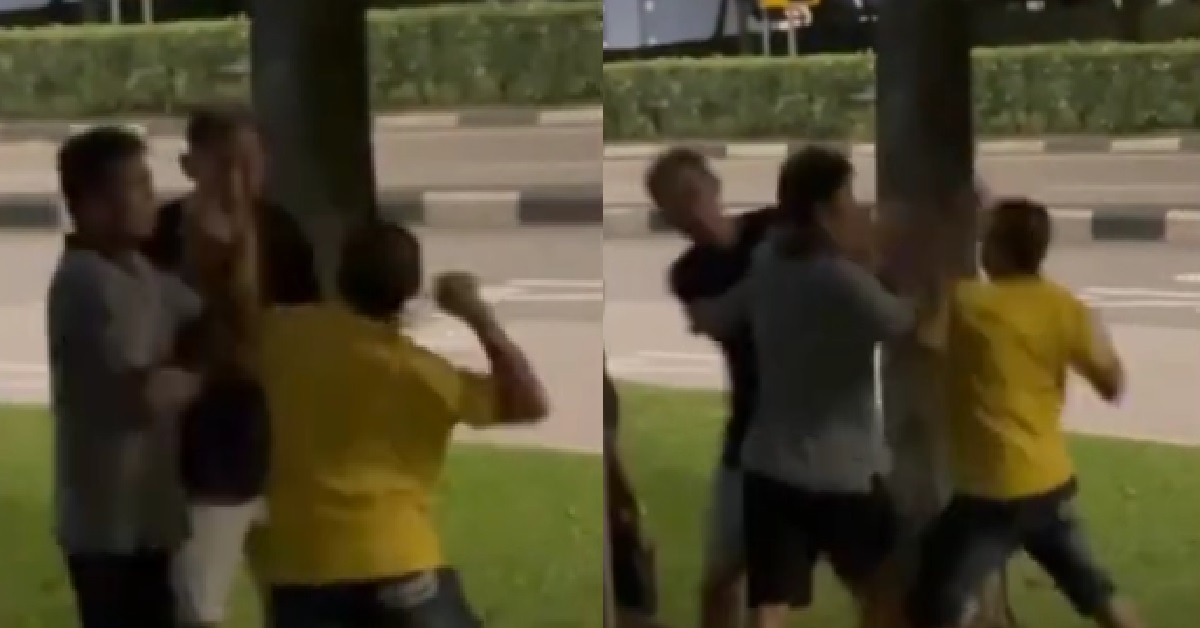UNCLES AND AUNTIES FIGHTING @ BISHAN, PUNCH FACE BUT MISSED