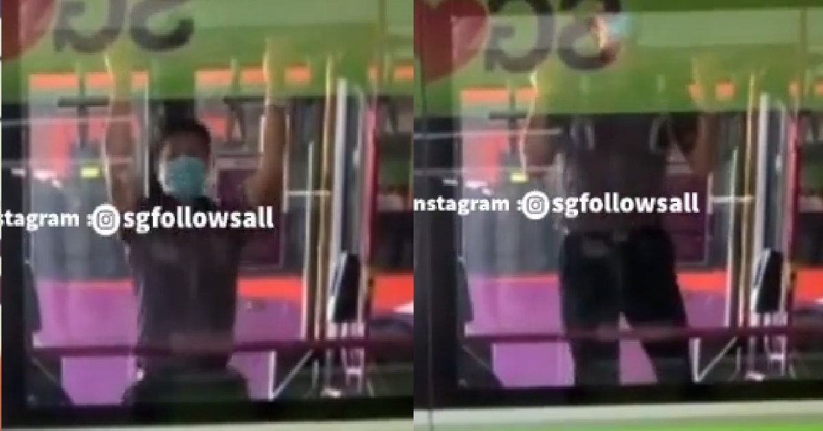 GYM CLOSED NVM, BUS CAPTAIN WORKOUT INSIDE BUS, DO PULL UP ON HANDLEBARS