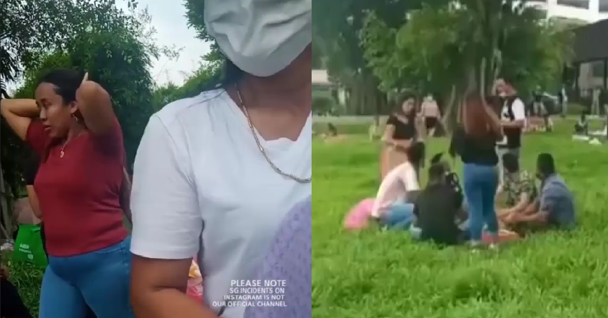 MISBEHAVING MAIDS GATHERING IN LARGE GROUPS TO PARTY AT PAYA LEBAR