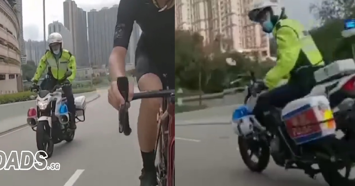 HK TRAFFIC POLICE MAKE FUN OF CYCLIST, KENA SUSPENDED & INVESTIGATED