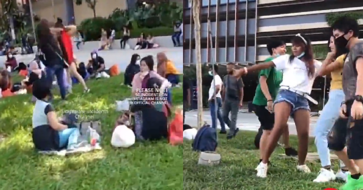 MAIDS GATHERING IN HUGE GROUPS @ PAYA LEBAR, SHAKE BACKSIDE & DANCE