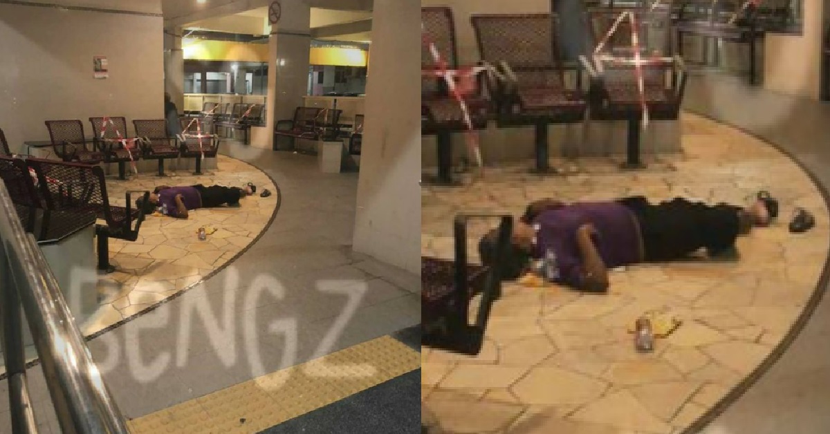 ANOTHER YP DRUNK ALREADY KO AT VOID DECK BECOME SLEEPING BEAUTY