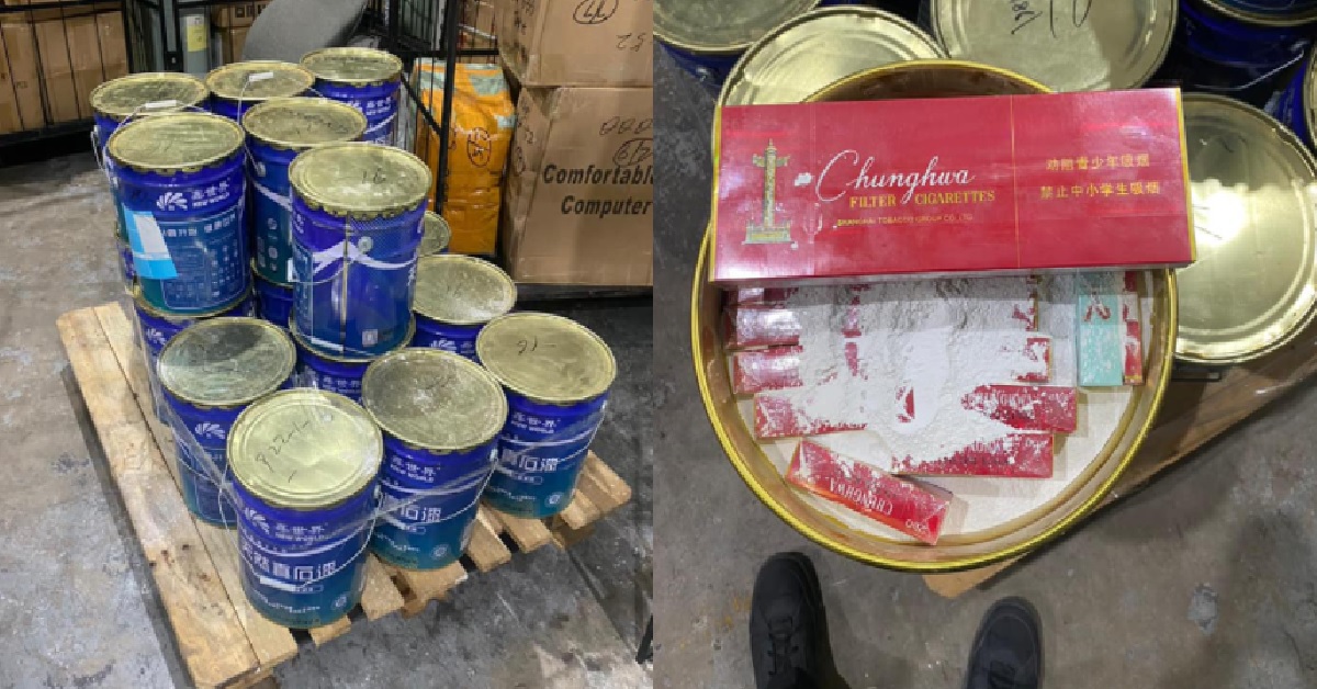 CONTRABAND CIGARETTES CAUGHT BEING SMUGGLED INTO S’PORE @ TANJONG PAGAR