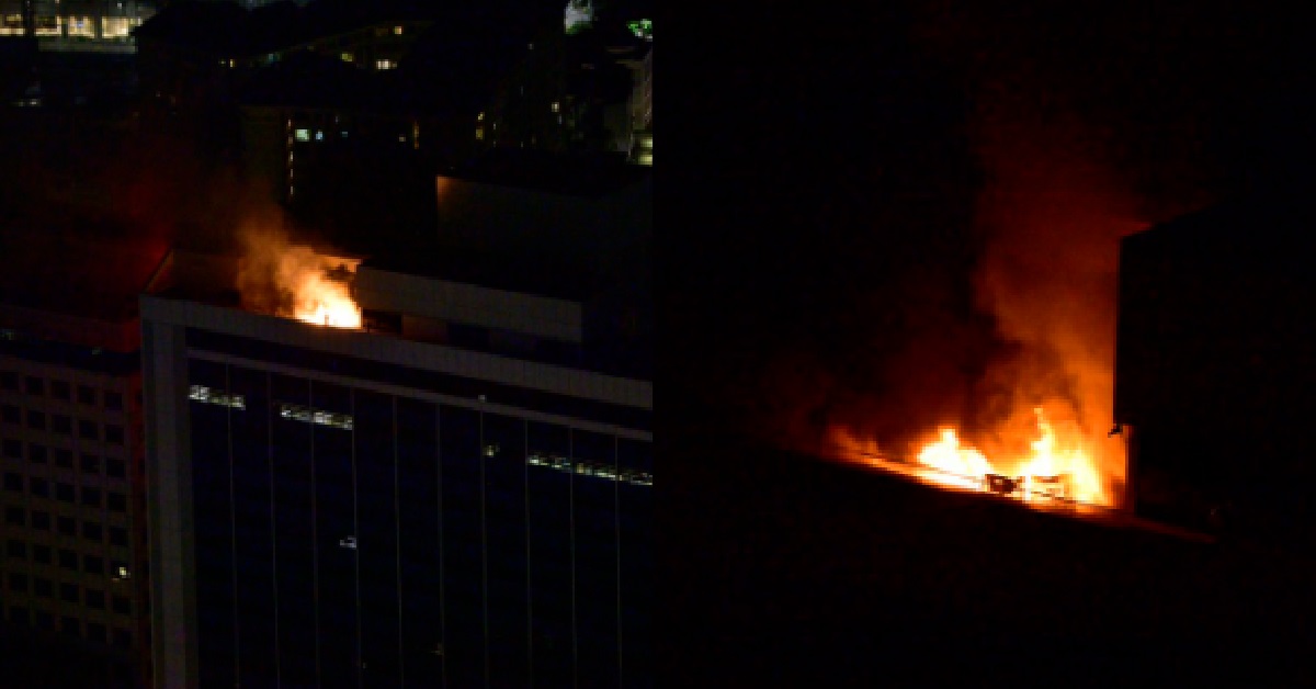 ROOFTOP OF MND BUILDING CATCHES FIRE, EXTINGUISHED BY SCDF